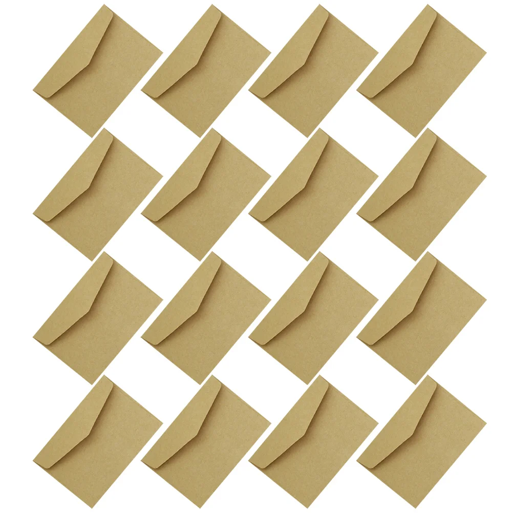 

100pcs Vintage Envelopes Multi-function Mini Envelopes Portable File Envelopes