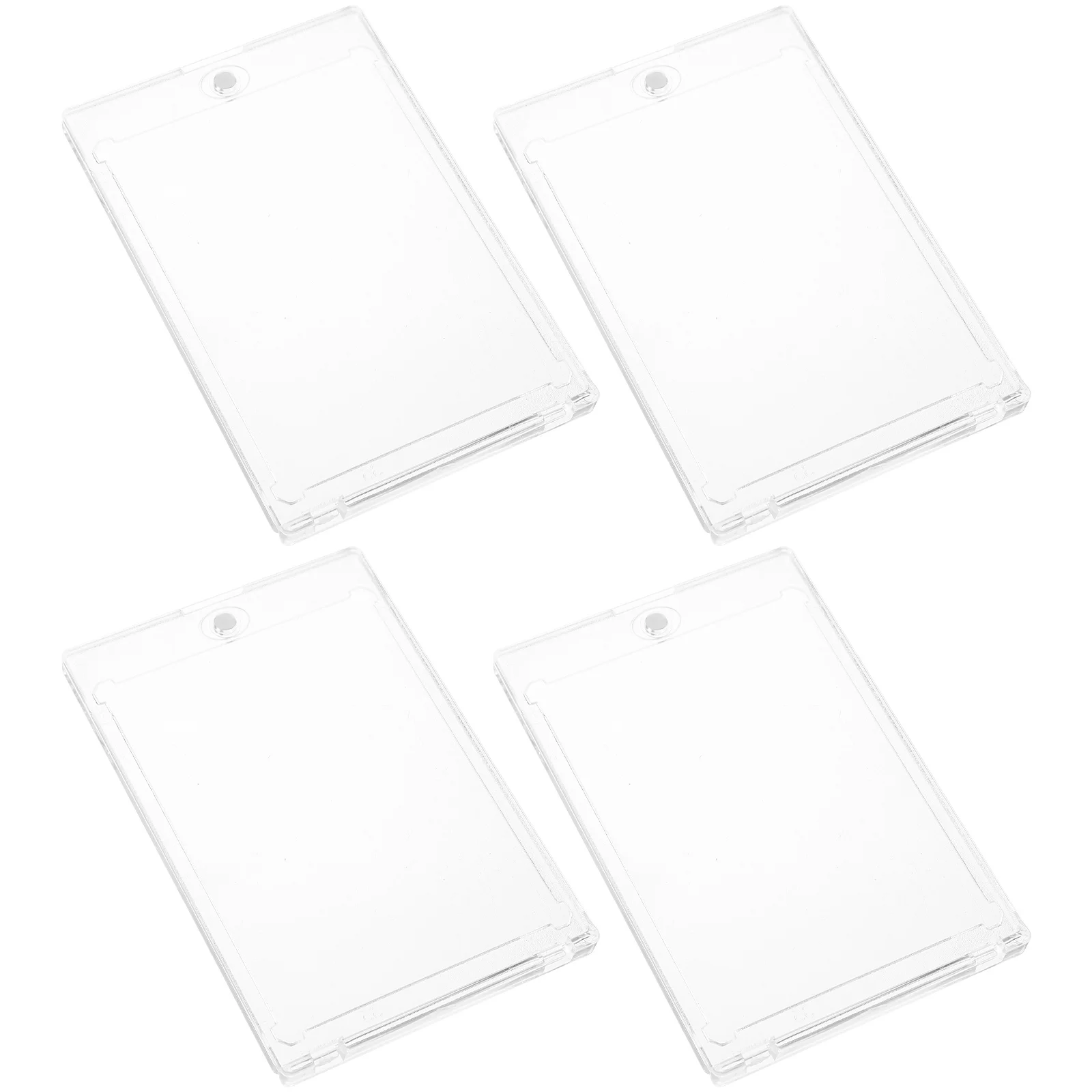 

4 Pcs Show Cabinet Photo Card Holder Brick Trading Display Sports Case Magnetic