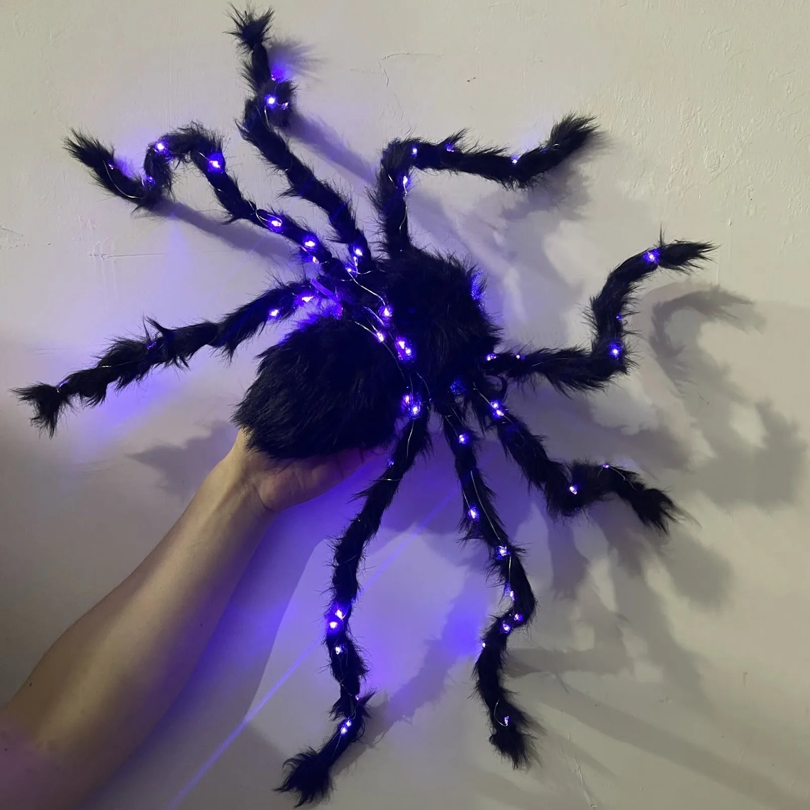 

Светящийся паук, украшение на Хэллоуин, привидение, фестиваль, плюшевый брусок, призрак, домик, реквизит, композиция, игрушка, черная имитация, все люди