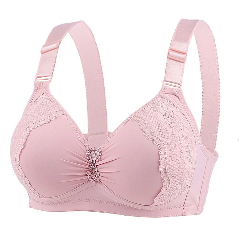 

Push Up Bras for Women Large Size Full Cup Adjustment Wireless Lace Seamless Bralette Femme Lenceria Femenina