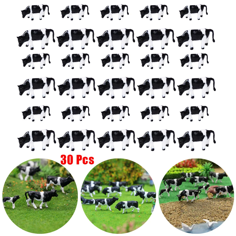 

0 DIY Scene Cow Model Toys 1/87 For Building Layout Cow Model Painted Farm Animals HO Scale Model Railway