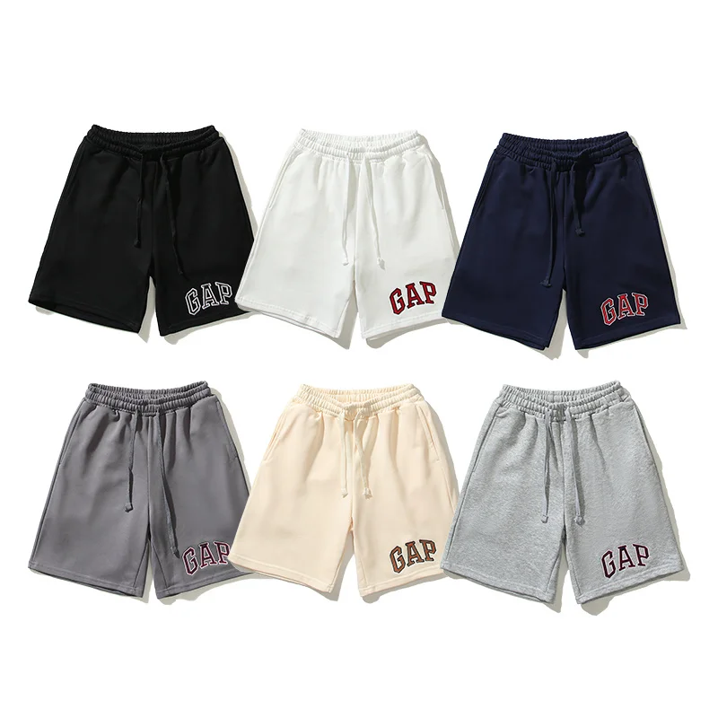 

Men Women GAP Front LOGO Cotton Casual Shorts 1:1 High Quality Drawstring Breeches Capris