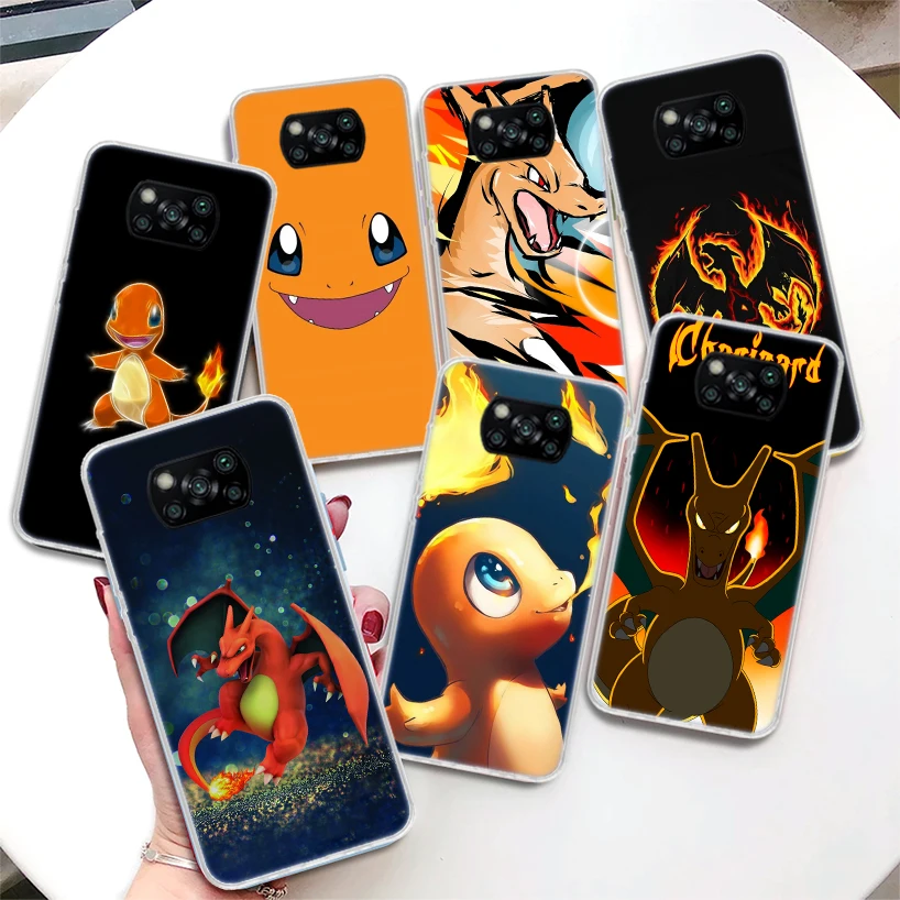 

Pokemon Charmander Charizard Coque Phone Case For Xiaomi Poco X3 Nfc X4 M3 M4 Pro M2 F3 F2 F1 Mi Note 10 A1 A2 A3 Lite CC9E Soft
