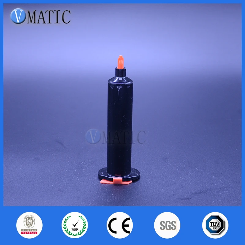 Free Shipping 10cc/ 10ml Black Pneumatic Syringe Barrel Set Glue Dispensing Syringe Piston/ Stopper & End Cover