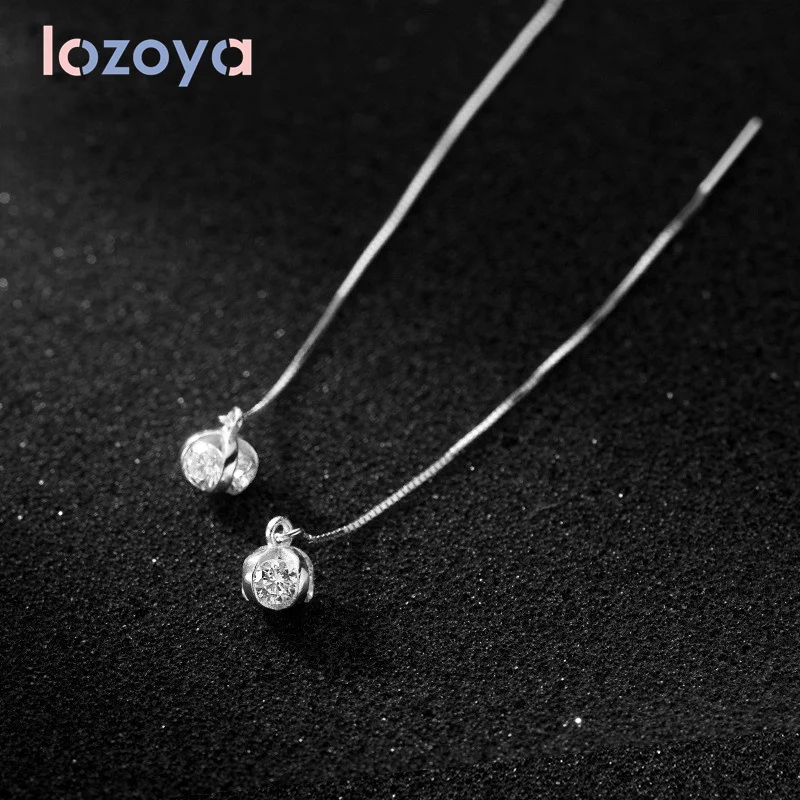 

Женские серьги-кисточки из серебра 925 пробы, с фианитом