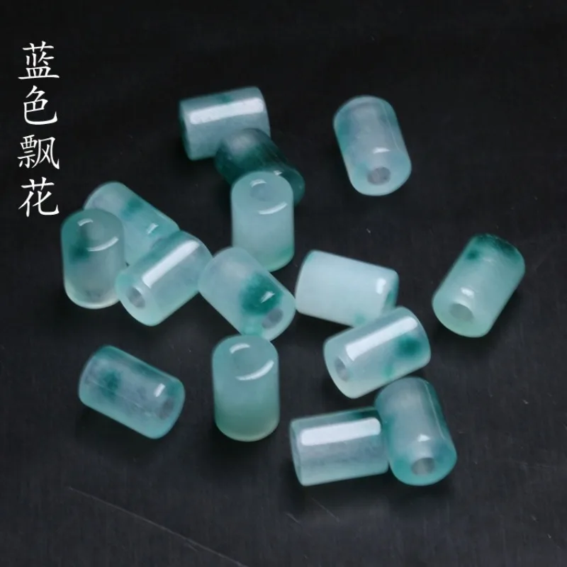 10 шт. бусины из натурального нефрита с большим отверстием