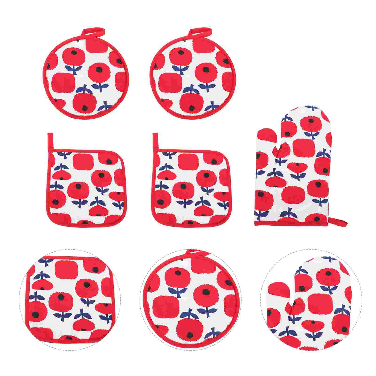 

Gloves Pot Oven Baking Holders Mitts Mittens Kitchenchristmas Floral Mitt Flower Favor Supplies Party Bbqnongrilling Cooking Mat
