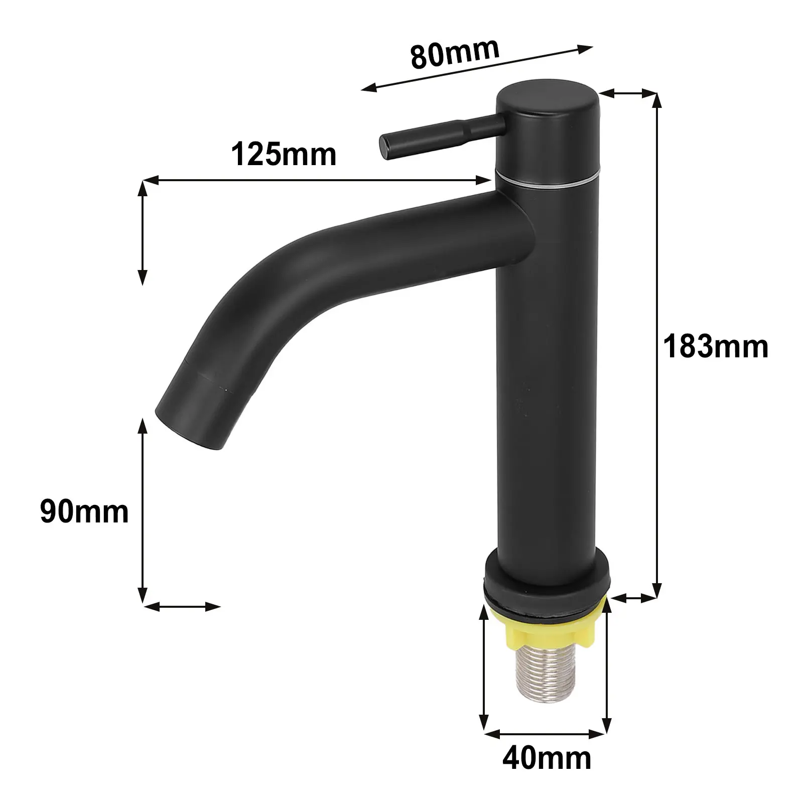 Смеситель для ванной комнаты одинарный смеситель холодной раковины из