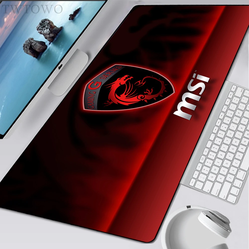 

Игровой коврик для мыши Msi, большой коврик для мыши для домашнего компьютера, мягкий коврик из натурального каучука, нескользящий коврик для...