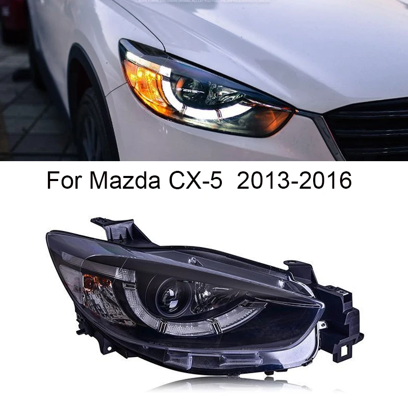 Стайлинг автомобиля для фар Mazda CX-5 2013-2016 CX5 светодиодные фары Angel Eyes DRL