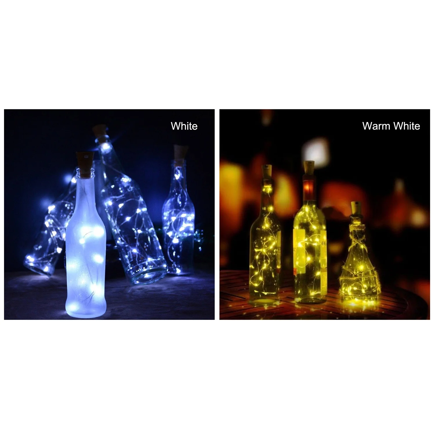 

2Pcs Solar 2M LED Cork Shaped 20 LED Night Fairy String Light Kork Solarbetrieben Licht Wine Bottle Lamp Party Celebration Gi