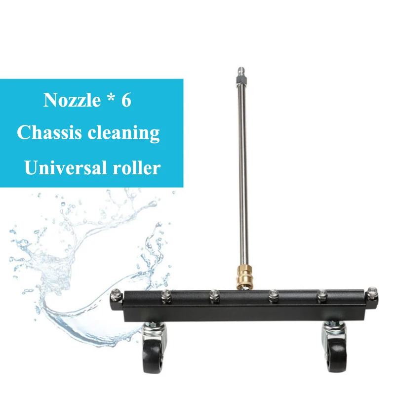 High Pressure Washer Undercarriage Cleaner,6 Nozzle Garden Cleaning Machine 4000 PSI Water Broom Cleaning Tool Kit