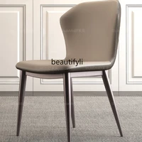 hj dining chair light luxury high end chair minimalist italian modern minimalist dining table and chair armchair stool