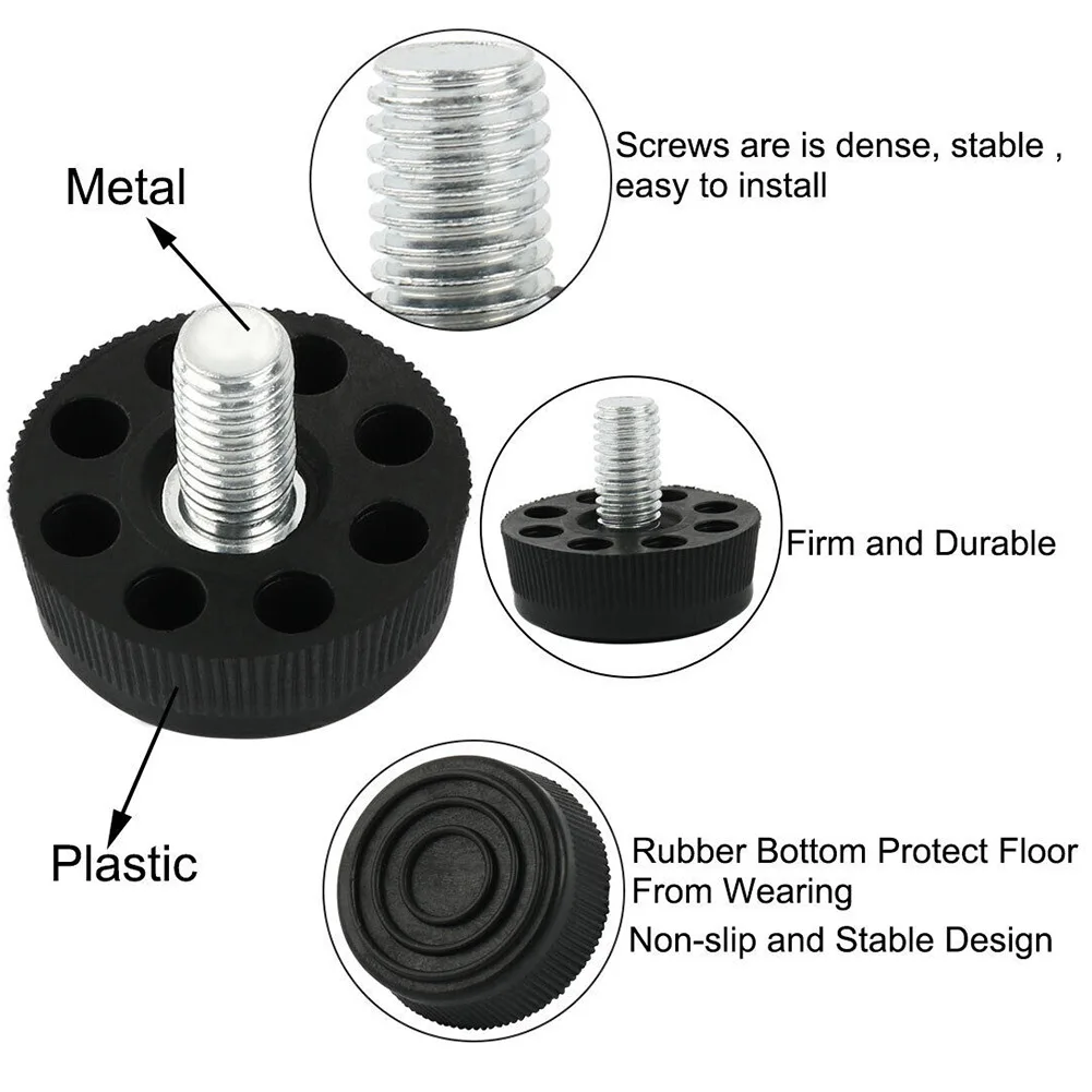

20 Pcs Furniture Leveling Foot Screw Furniture Table Chair Base Levelers Foot Adjuster M8 Table Chair Furniture Feet Accessories