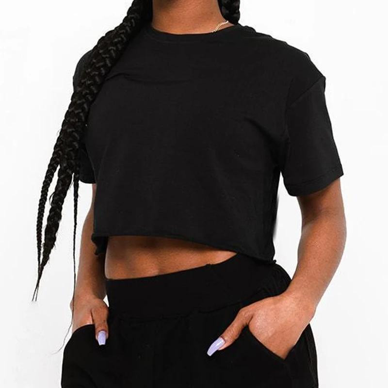 

New Spring Summer Lady's Fashion Cotton T-shirt With Stripes in Good Quality For Sale
