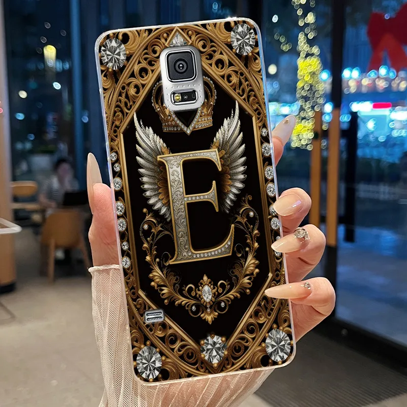 Фото Чехол для Samsung Galaxy S5 Neo/S5 i9600, новый модный чехол для телефона с инициалами в стиле ретро, ​​прозрачный мягкий силиконовый чехол №4