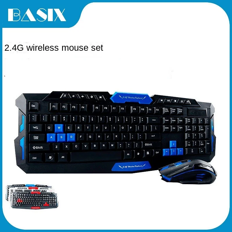 

2.4Ghz Wireless Keyboard Mouse Combo Set 1600DPI Gaming Gamer Game Mice Multimedia Waterproof for Computer PC Laptop Desktop