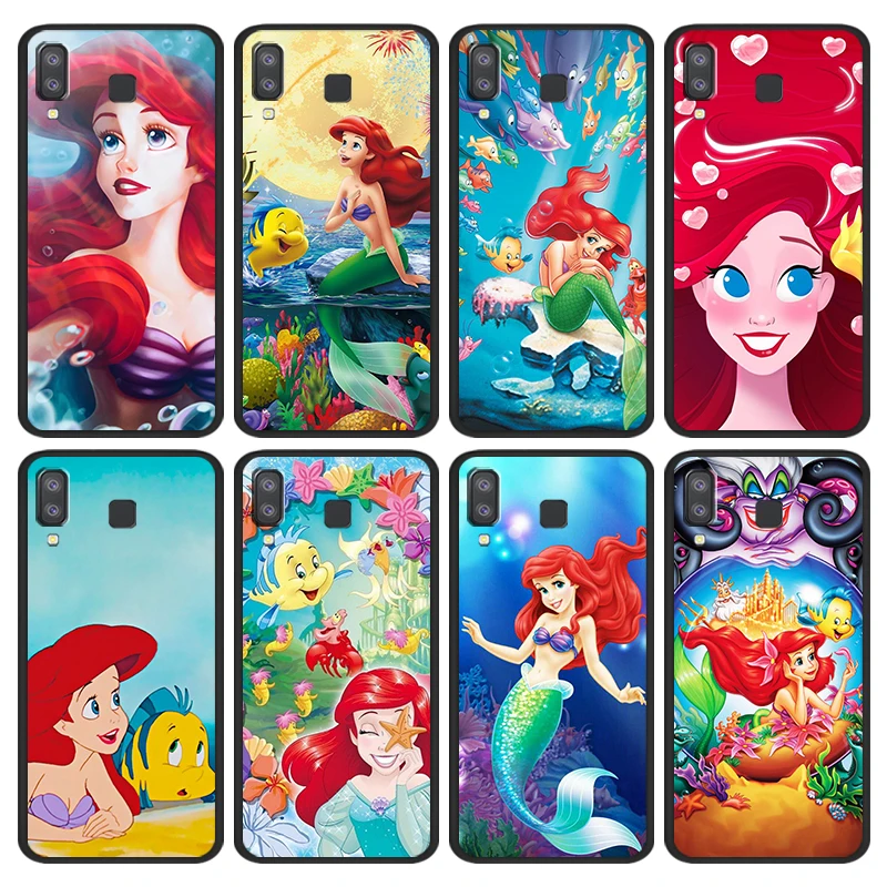 

Mermaid Disney Princess Phone Case for Samsung Galaxy A9 A8 Star A7 A6 A5 A3 A2 2018 2017 2016 Silicone Black Cover Coque Capa