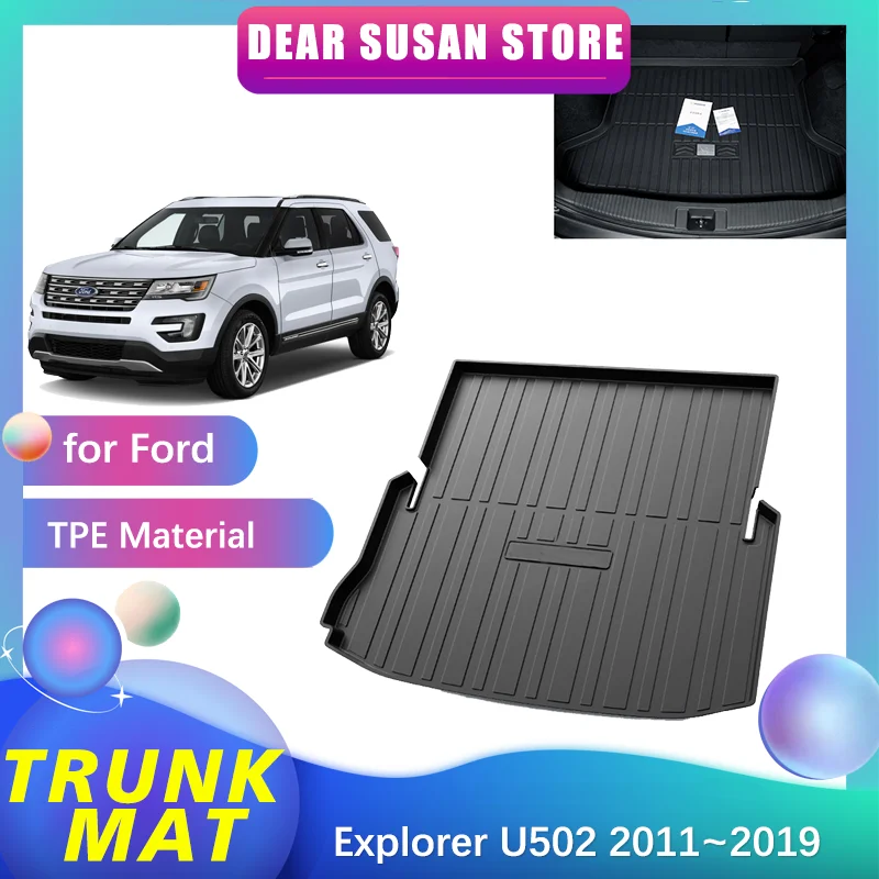 

Car Special Rear Trunk Mat for Ford Explorer U502 2011~2019 TPE Storage Rug Waterproof Floor Pad Space Tray Liner Accessories
