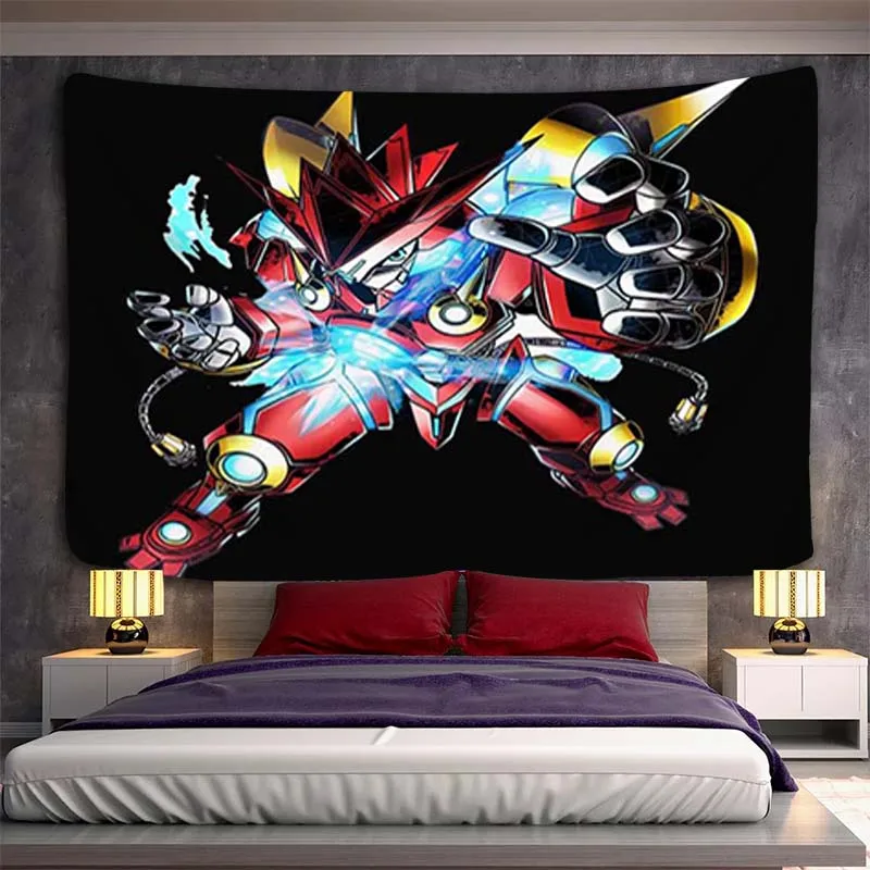 

Digimon Playmat Headboards Tapestry Aesthetic Room Decor Wall Art Kawaii Home Decoration Accessories Tapestries Bedroom Hanging