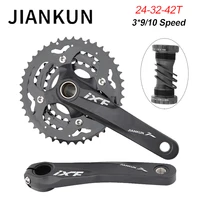 jiankun mountain bike crank 24 32 42t 170mm 2730 speed 3 gear hollow one piece chainring mtb bicycle parts crank chainring