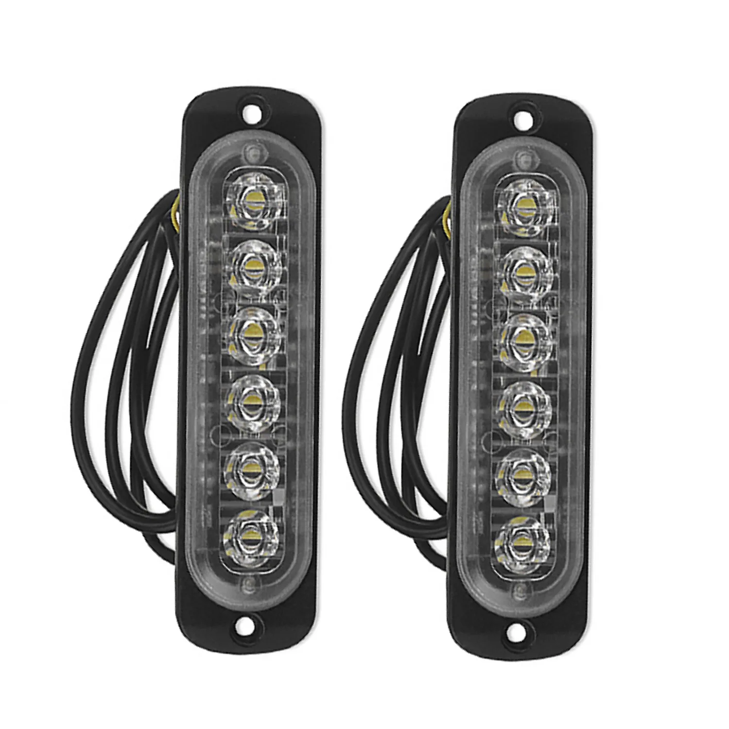 

2x12-24 В 6LED вспышка аварийного освесветильник автомобиля предупреждающий стробоскоп мигающий белый и синий и красный