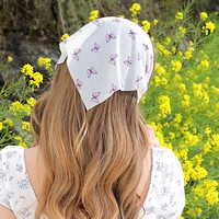 triangle bandana headband for girl cotton butterfly face mask print headkerchief summer ornament hair accessories gift headweare