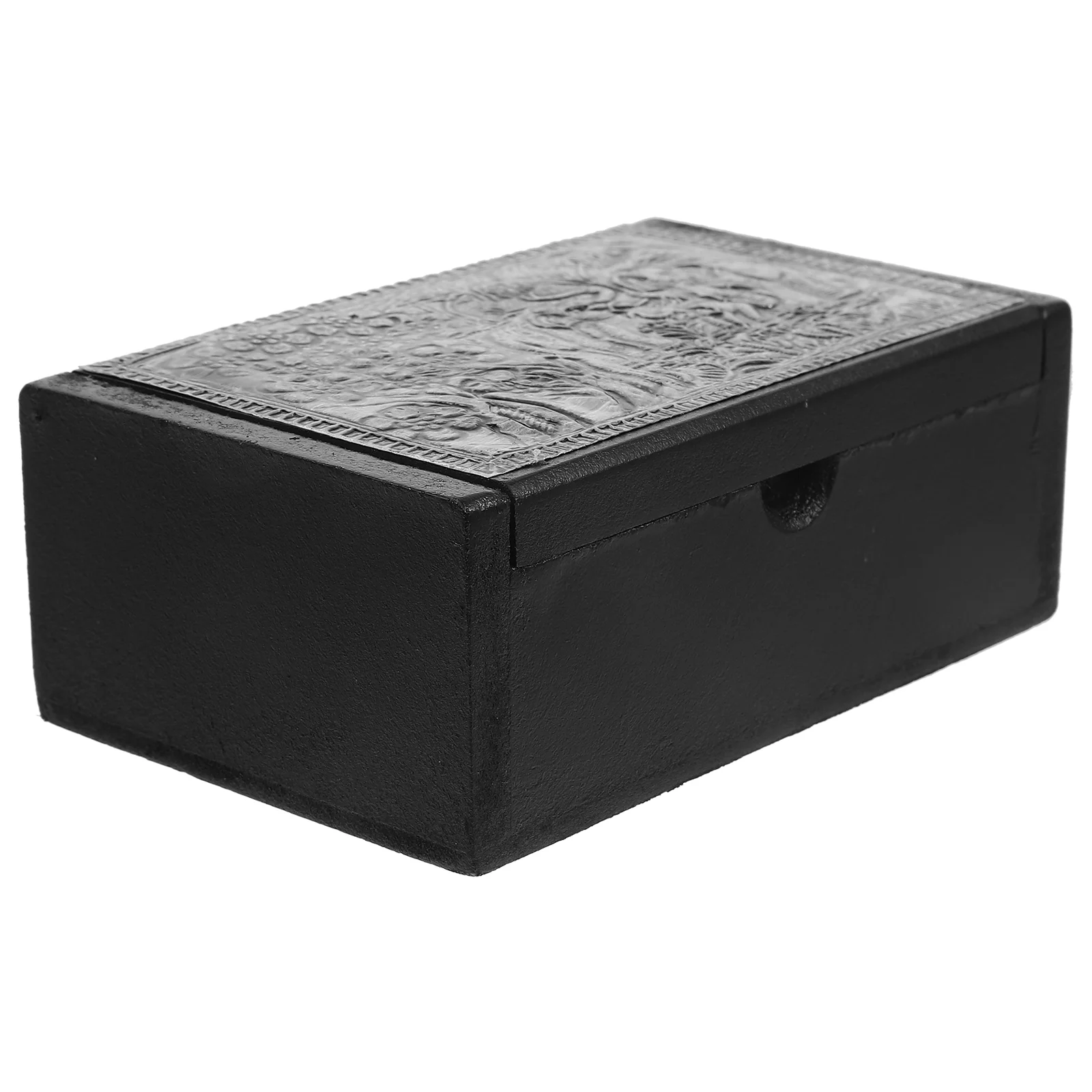 

Card Box Small Storage Case Recipe Container Wooden Holder Kitchen Menu Vintage Organizer