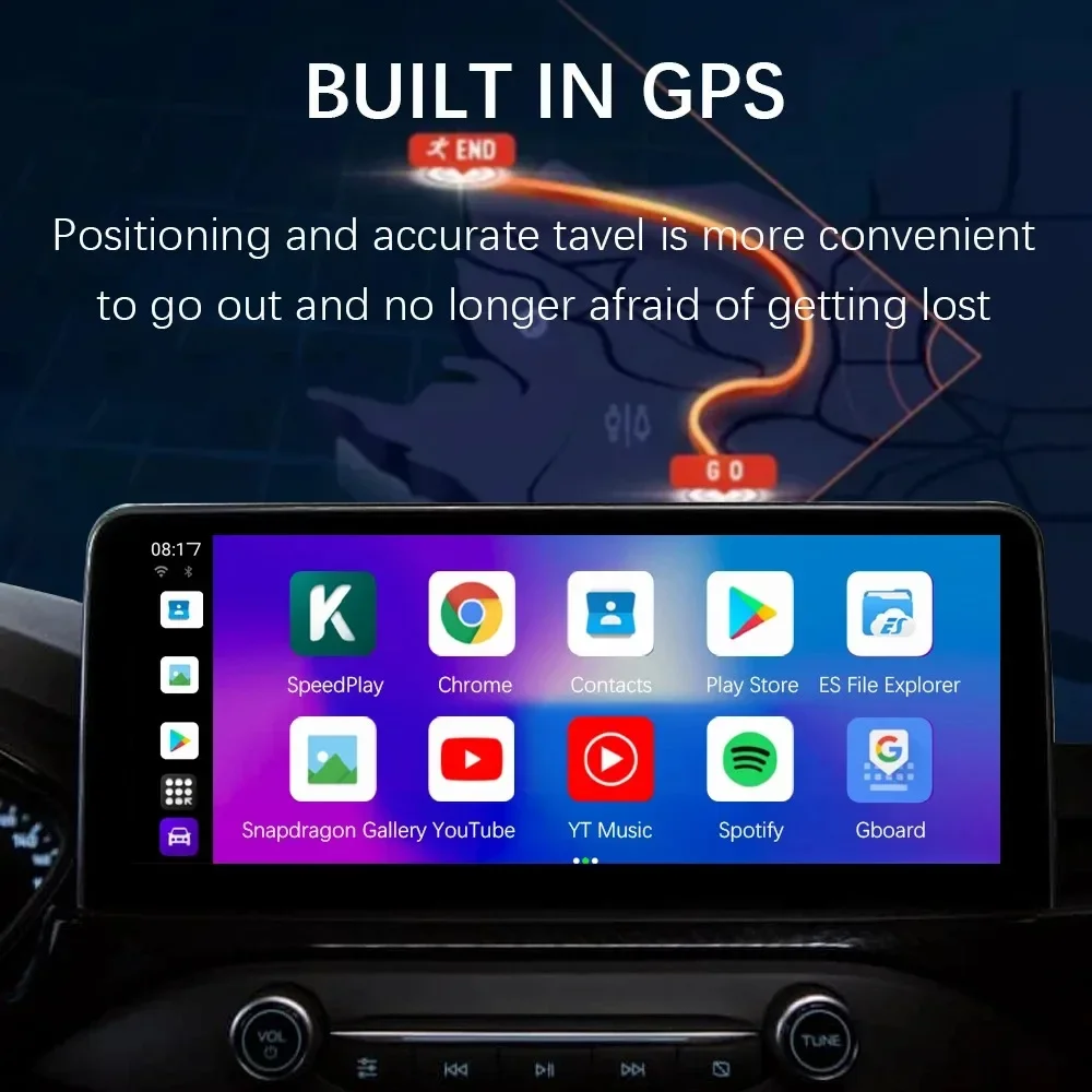 Мультимедийный смарт-навигатор 4 Гб + 64 ГБ USB-флешка для Carplay беспроводная и Android