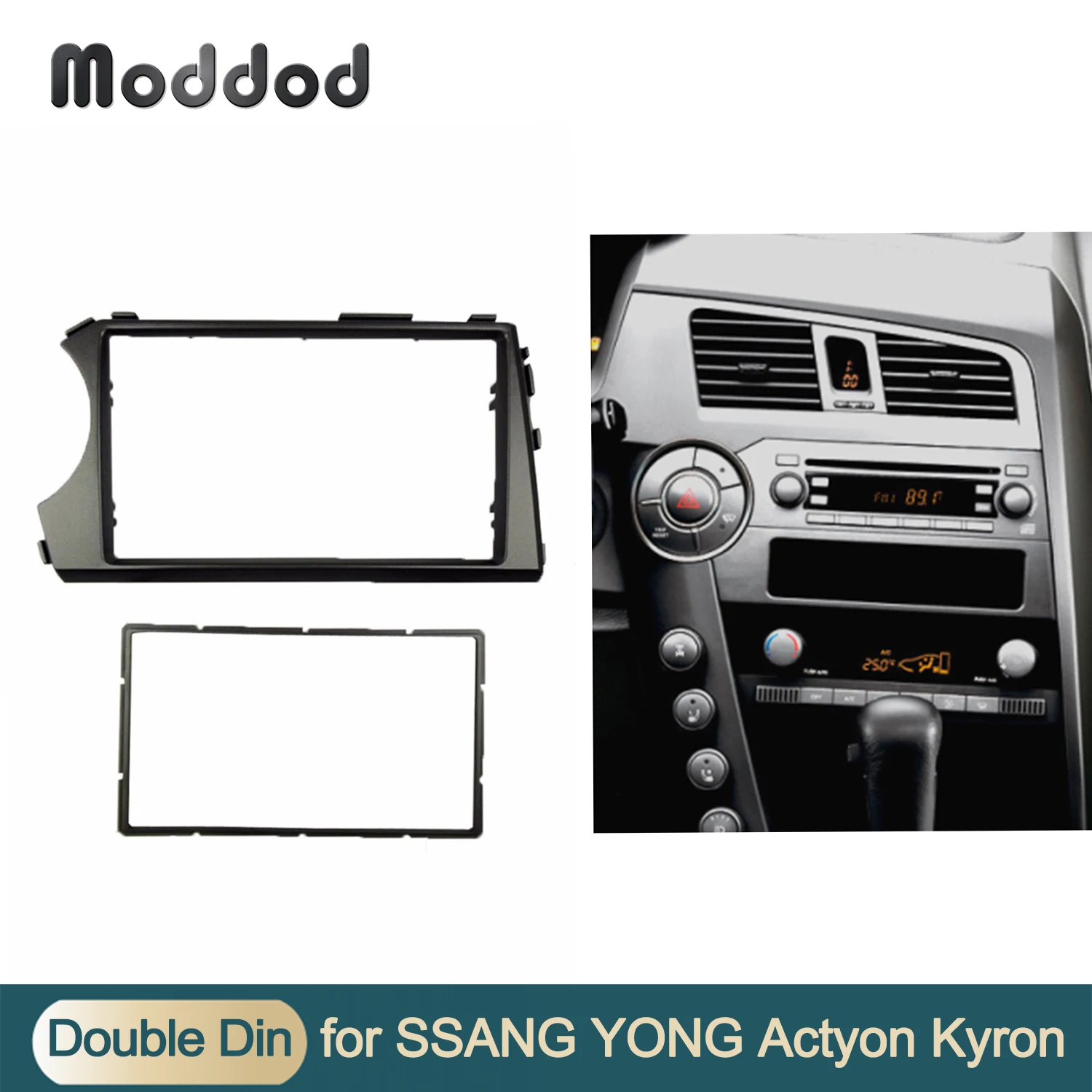 

LHD 2-диночная фаска для SSANG YONG Actyon 2006-2009 Kyron Радио GPS DVD Стерео CD Панель крепления на приборной панели Комплект отделки аудиоустановки Рамка