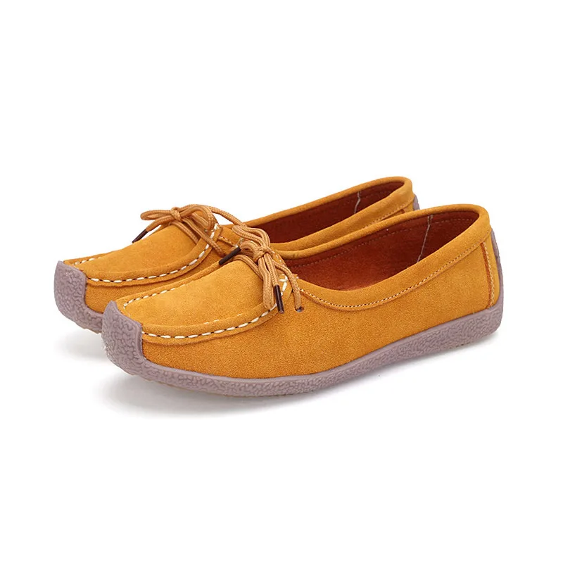 

Genuine Leather Women's Casual Shoes Leisure Sneakers Women Luxury Brand Loafers Female Soft Moccasins