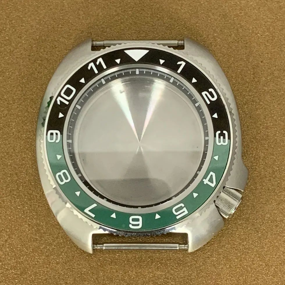 41mm Watch Case Stainless Steel Abalone Ceramic Ring Mineral Glass Fit NH35 NH356 Automatic Movement Watch