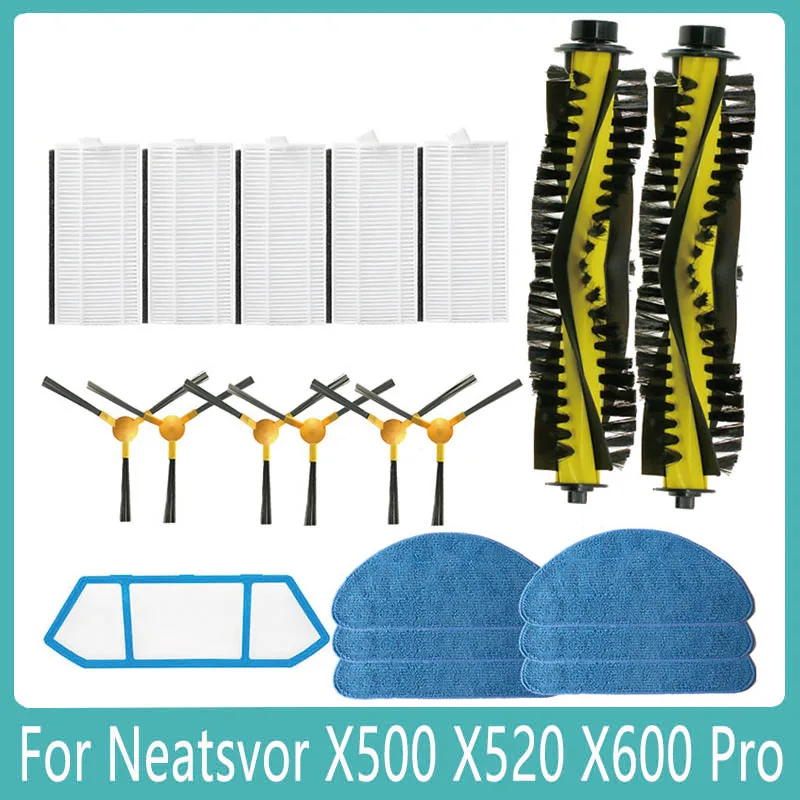 

Hepa Filter Mop Main Brush For Neatsvor X500 X520 X600 Pro Tesvor X500 T8 S6 Ikhos Create NetBot S15 Vacuum Cleaner Parts Spare