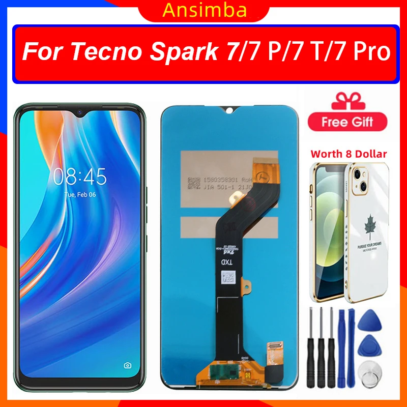 

Оригинальный ЖК-дисплей для Tecno Spark 7/7T/7 P/7 Pro, запасной ЖК-дисплей для Tecno Spark7/7T/7 P/7Pro