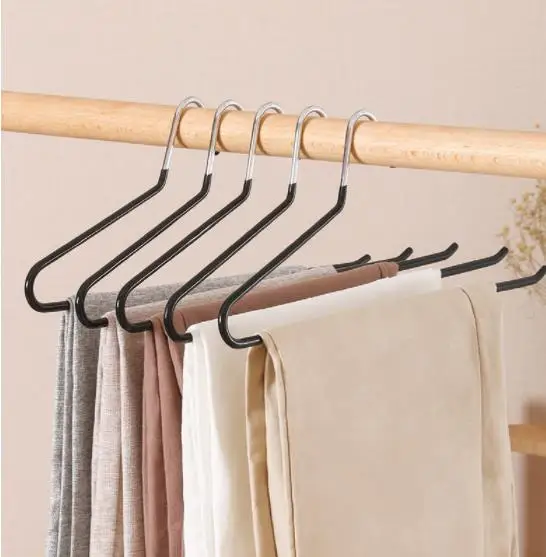 

Z-shaped Trousers Clip Trouser Rack Adult Hanger Non-slip Seamless Hanger Household Bold Thickened Trousers Clip Magic Trousers