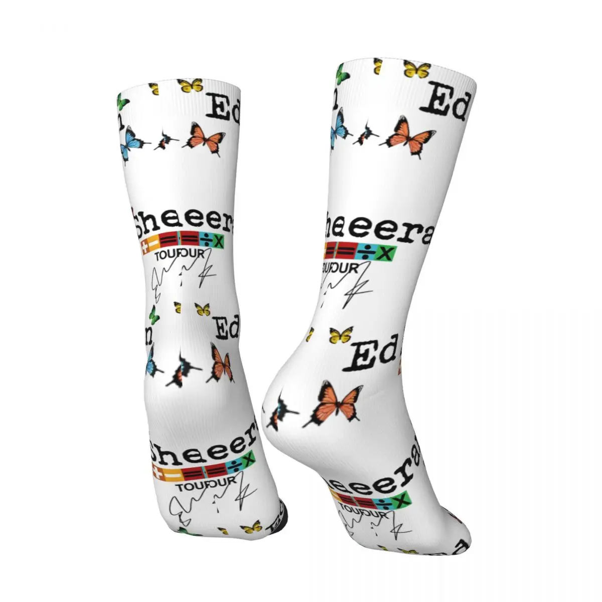 Романтичные математические носки с текстом Ed Sheeran Fan Tour 2 мужские готические