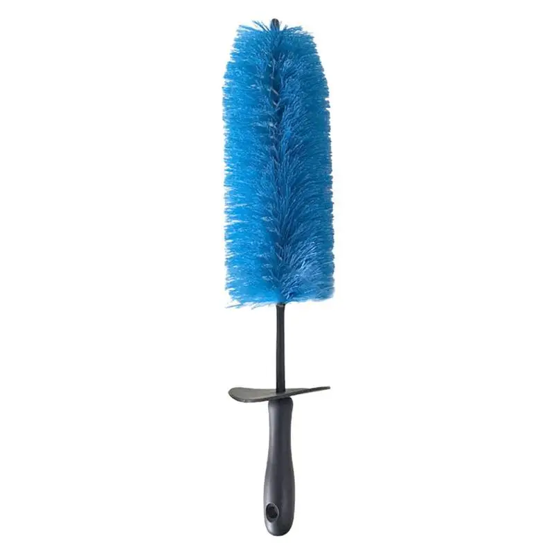 

Car Wheel Wash Brush Handle Vehicle Tire Cleaning Brush Elasticity Blue Brush For Car Washer