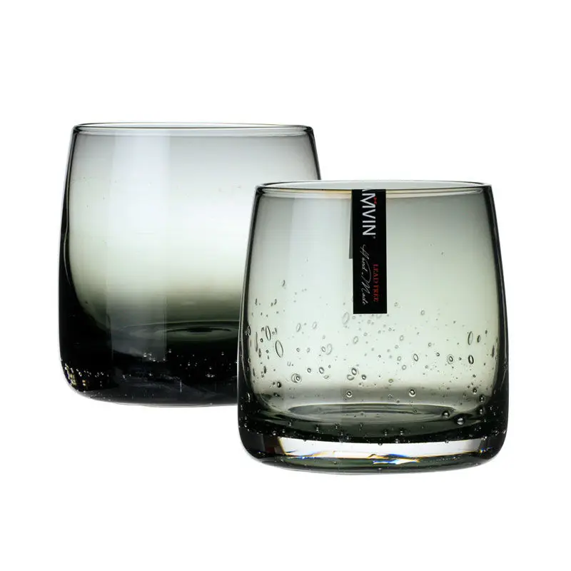 

New whisky glass basalt grey glass foreign wine glass 50 degree grey Nordic style shot glass coffee mug tequila glasses