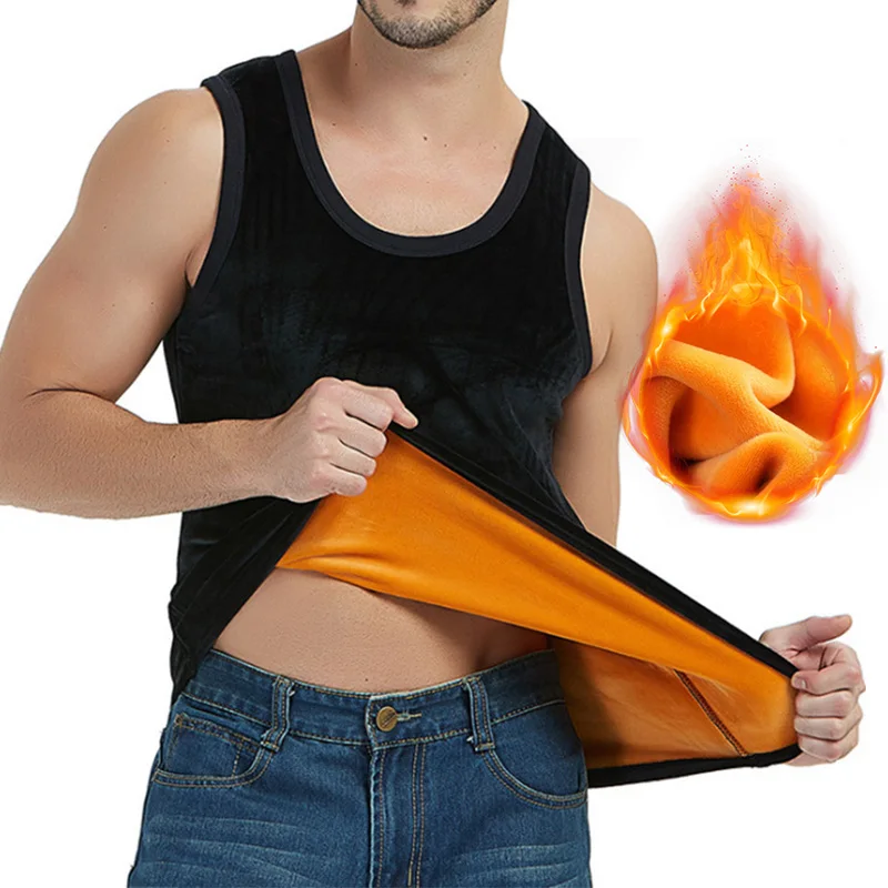 

Mens Thermal Shirt Heat Thermal Vest Thermal Underwear Thick Double Sided Velvet Warm Slim Tops