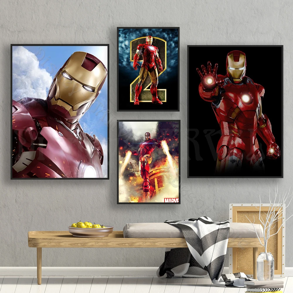 

MARVEL Iron Man Canvas Painting Superhero Character Posters and Prints The Avengers Wall Art Pictures for Living Room Home Decor