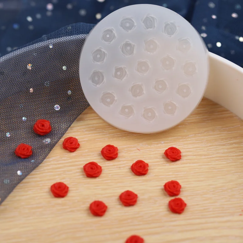 

20 Holes Mini Rose Flower Silicone Mold DIY Scented Candle Cup Decoration Chocolate Candy Desserts Pastry Baking Tool Cake Decor