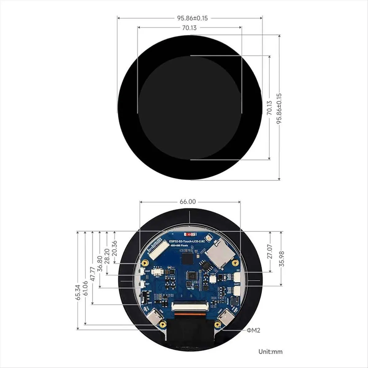 【A15I】 2.8-дюймовая LCD-плата разработчика с 6-сенсорной системой QMI8658 (art.: 3920dcc64e513) - 3920dcc64e513