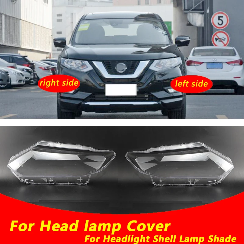 

Use For NISSAN X-Trail 2017-2020 xtrail Transparent Headlamp Cover Lamp Shade Front Headlight Shell Lampshade Lens shell