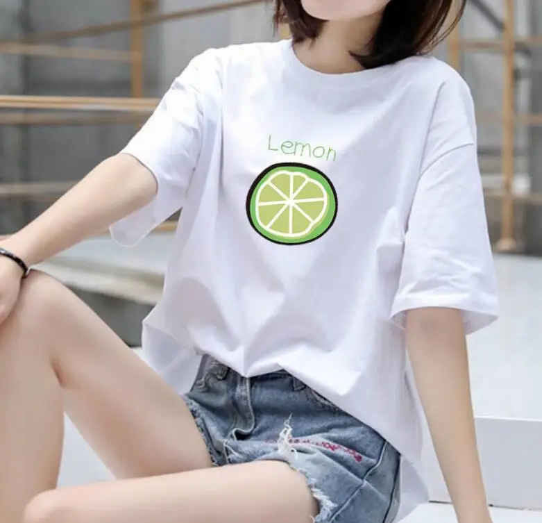 

2022 High Quality fashion Women T Shirts Woman Fabric Printing nice T Shirts For Ladies