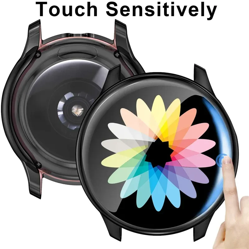 For Galaxy Watch Active 2 44mm 40mmm Watch Accessories Protective Full Cover Case+film For Samsung Galaxy Watch active 2