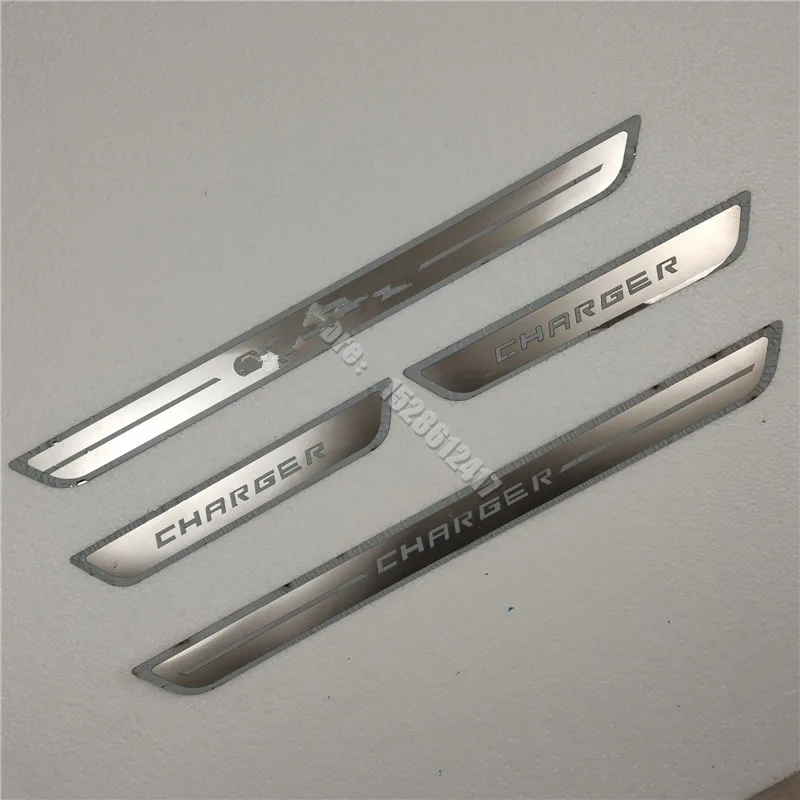 

for Dodge charger 2014-2020 Stainless Steel Door Sill Scuff Plate Guards Threshold Pedal Styling Trim Car Styling K