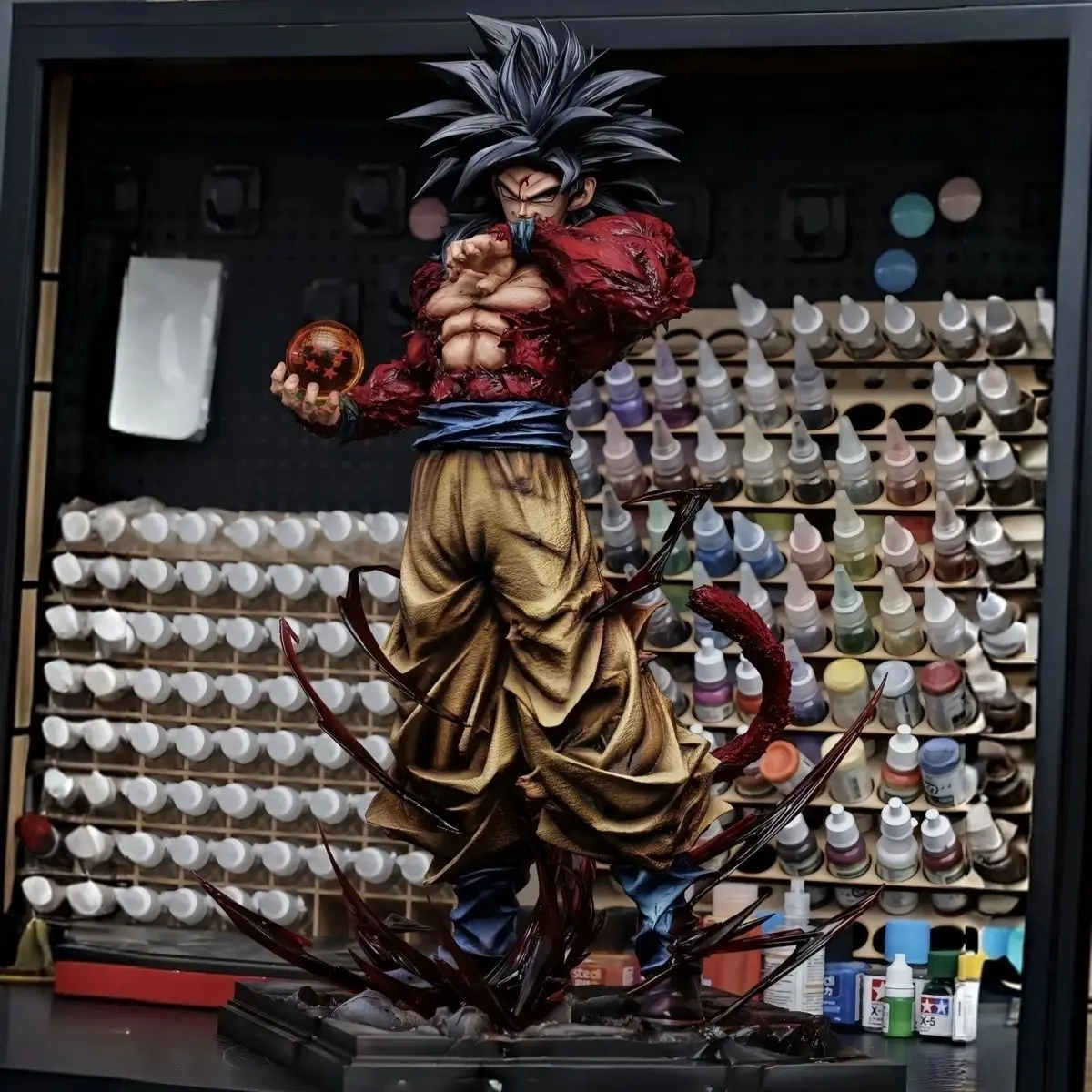 Фото Фигурка LK Studio Tempest Super 4 Гоку из Dragon Ball Z Super Saiyan 4: Гром и молния, ПВХ, подвижная, 34 см/13,38 дюйма, коллекционная игрушка №3