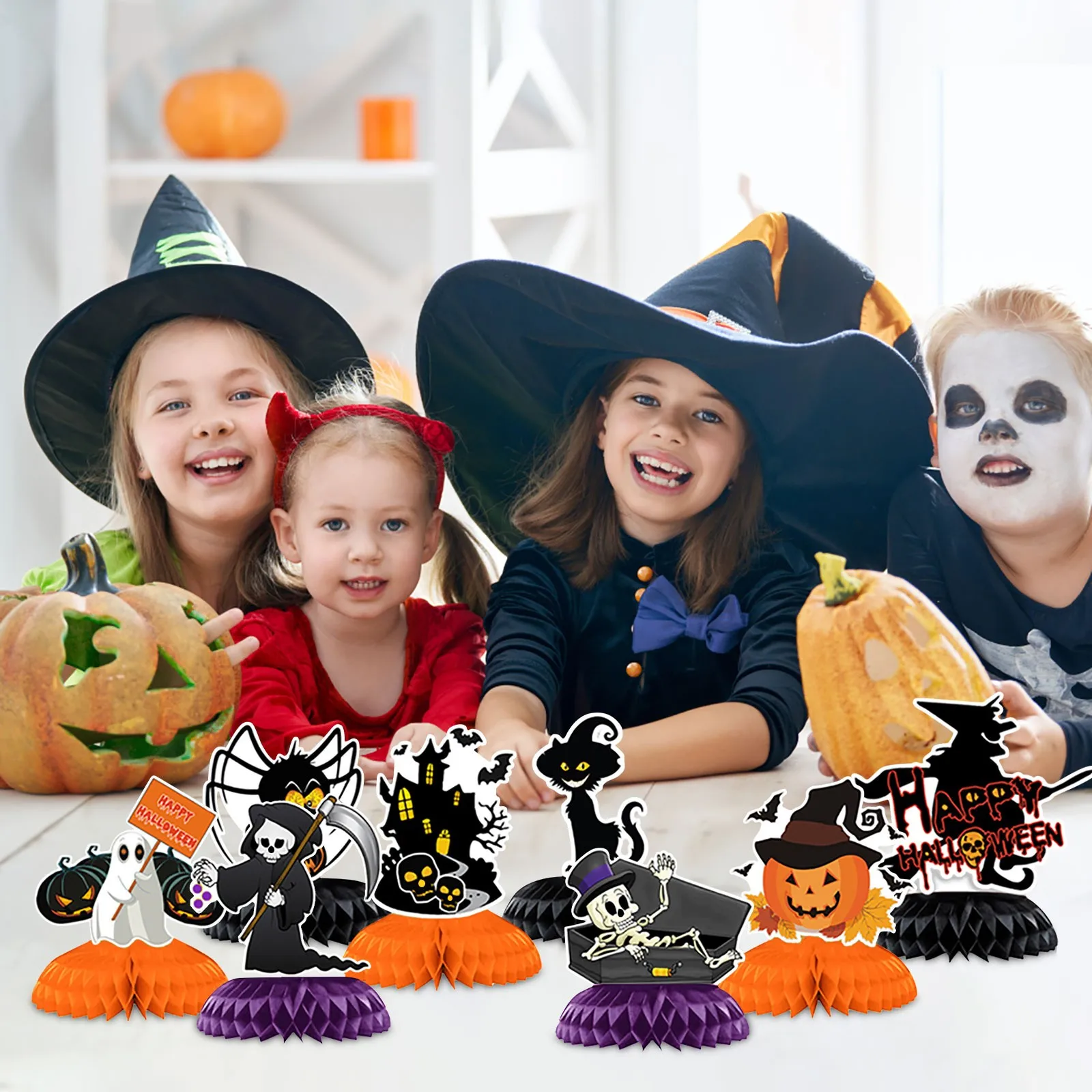 

Halloween Card Halloween Western Devil Festival Dessert Card Plug Flag Cupcake Card Party Supplies*9pcs Patrol