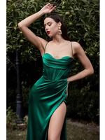 new summer prom dress womens sling sleeveless solid color dress one word neck slim fit open back slit red sexy dress