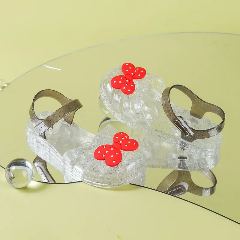 Детские Дышащие Водостойкие Сандалии С Бантиком И Мягкой Подошвой